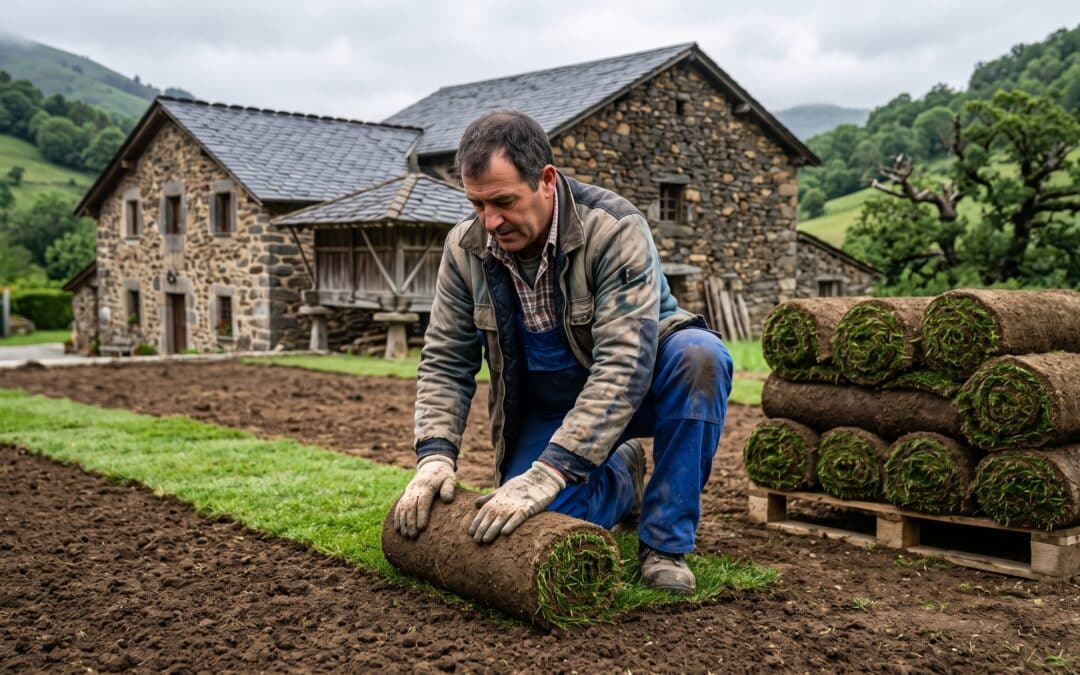 Colocación de tepes en Asturias: proceso, época y cuidados del primer año